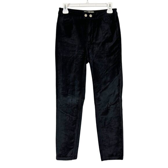 Free People We The Free Sweet Jane Black Velvet Pants Women’s Size 26 - Picture 1 of 9